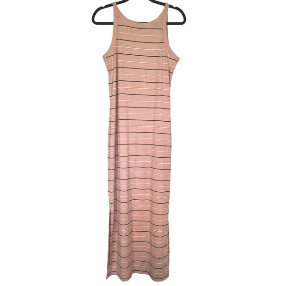🌟3 for $35🌟A New Day Blush Pink Cotton Tank Maxi Dress, Black Striped Size S - Picture 1 of 6